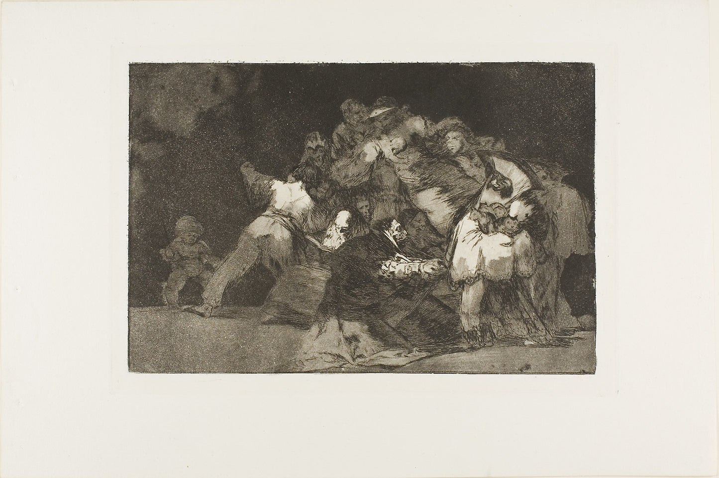 The Claws of a Cat and the Dress of a Devotee - similar to Vice is often clothed in Virtue's habit, plate nine from Los Proverbios -  Francisco José de Goya y Lucientes,  Poster Print Wall Art