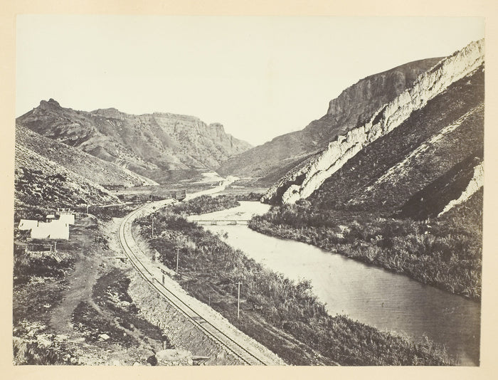 Wilhelmina's Pass, Distant View of Serrated Rocks or Devil's Slide, Weber Canon, Utah: Andrew J. Russell ,16x12