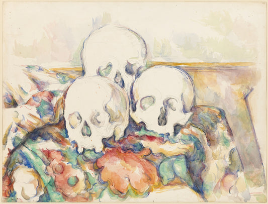 The Three Skulls: Paul Cézanne,16x12"(A3) Poster