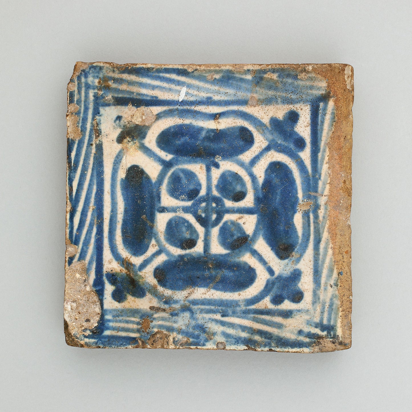 Floor Tile with Rosette: Spanish; Valencia (probably Manises), Poster Print Wall Art