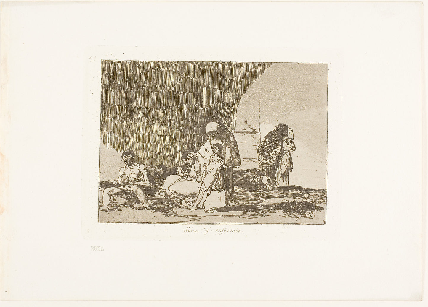 The Healthy and the Sick, plate 57 from The Disasters of War -  Francisco José de Goya y Lucientes,  Poster Print Wall Art