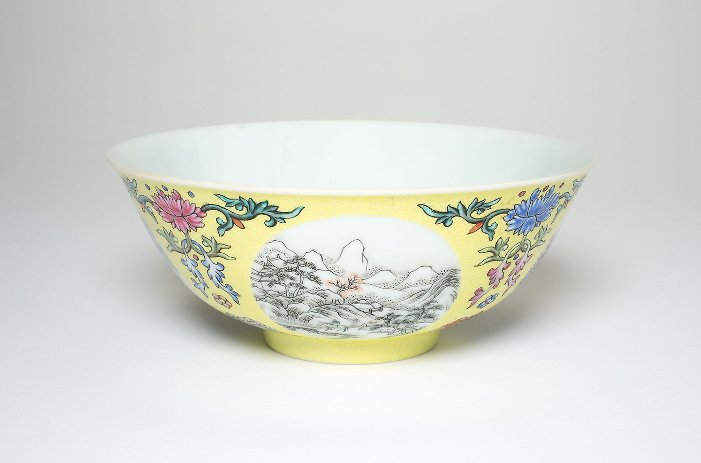 Bowl with Mountainous Landscapes -  China,  Poster Print Wall Art