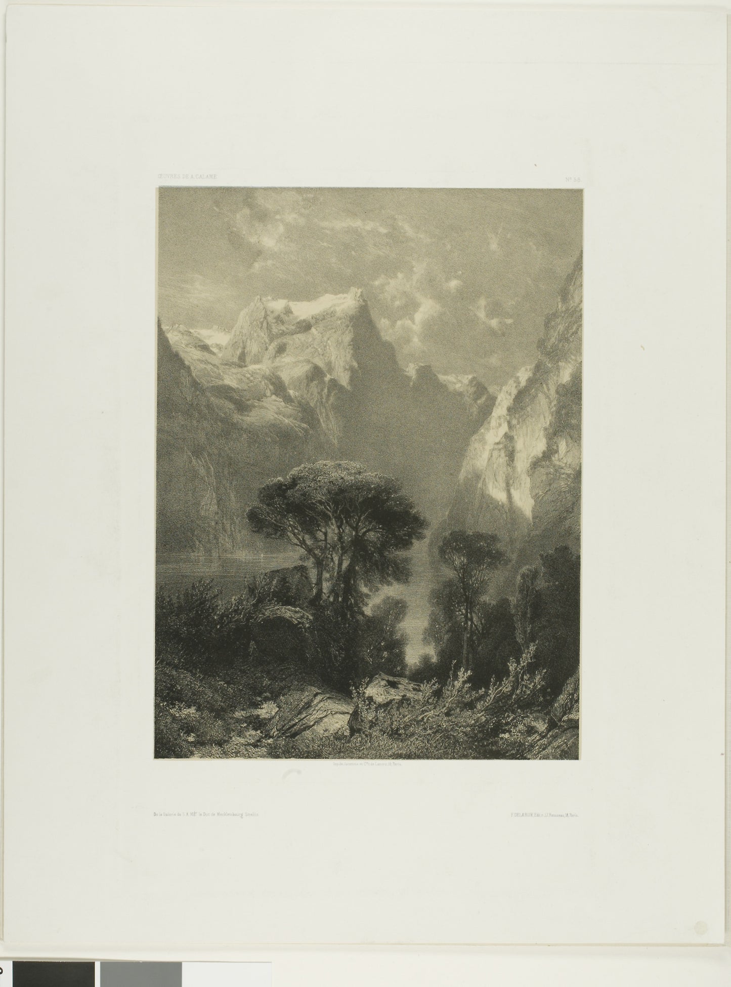 Brunnen -  Alexandre Calame,  Poster Print Wall Art