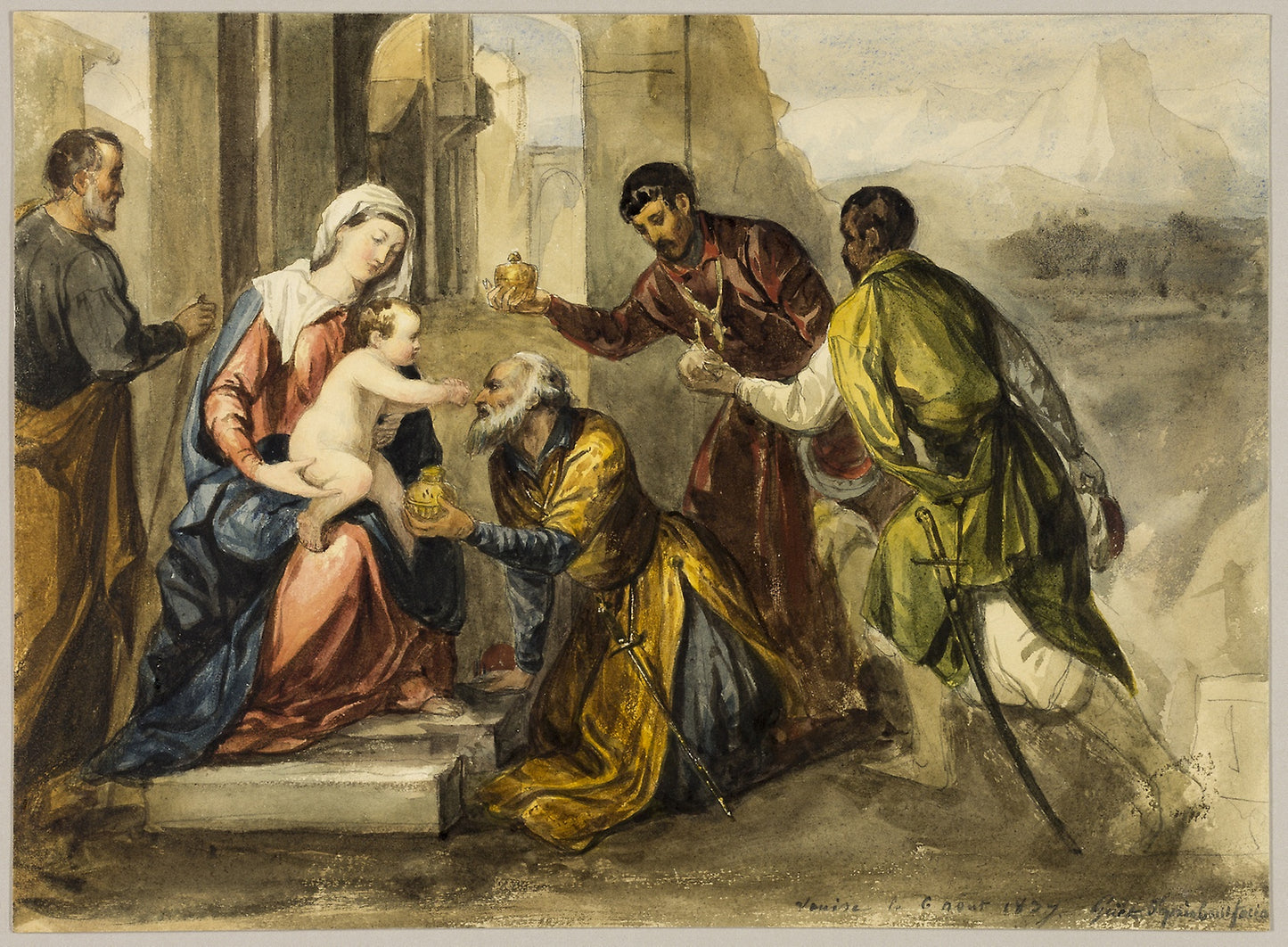 Adoration of the Magi -  After Bonifazio de' Pitati, called Bonifazio Veronese,  Poster Print Wall Art