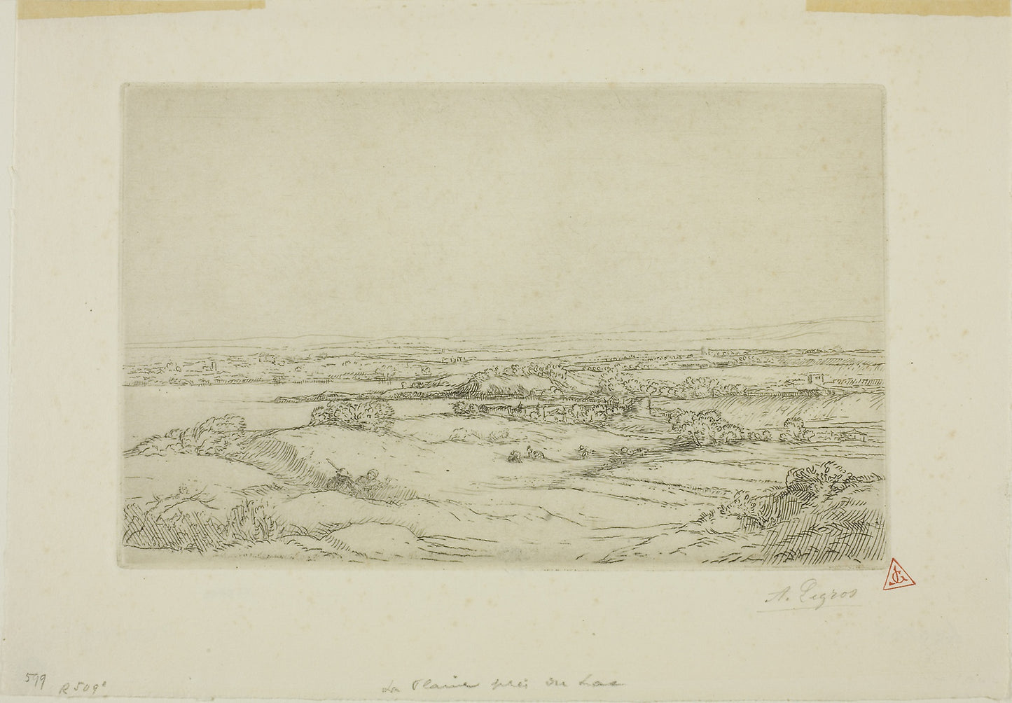 The Plain Near the Lake -  Alphonse Legros,  Poster Print Wall Art