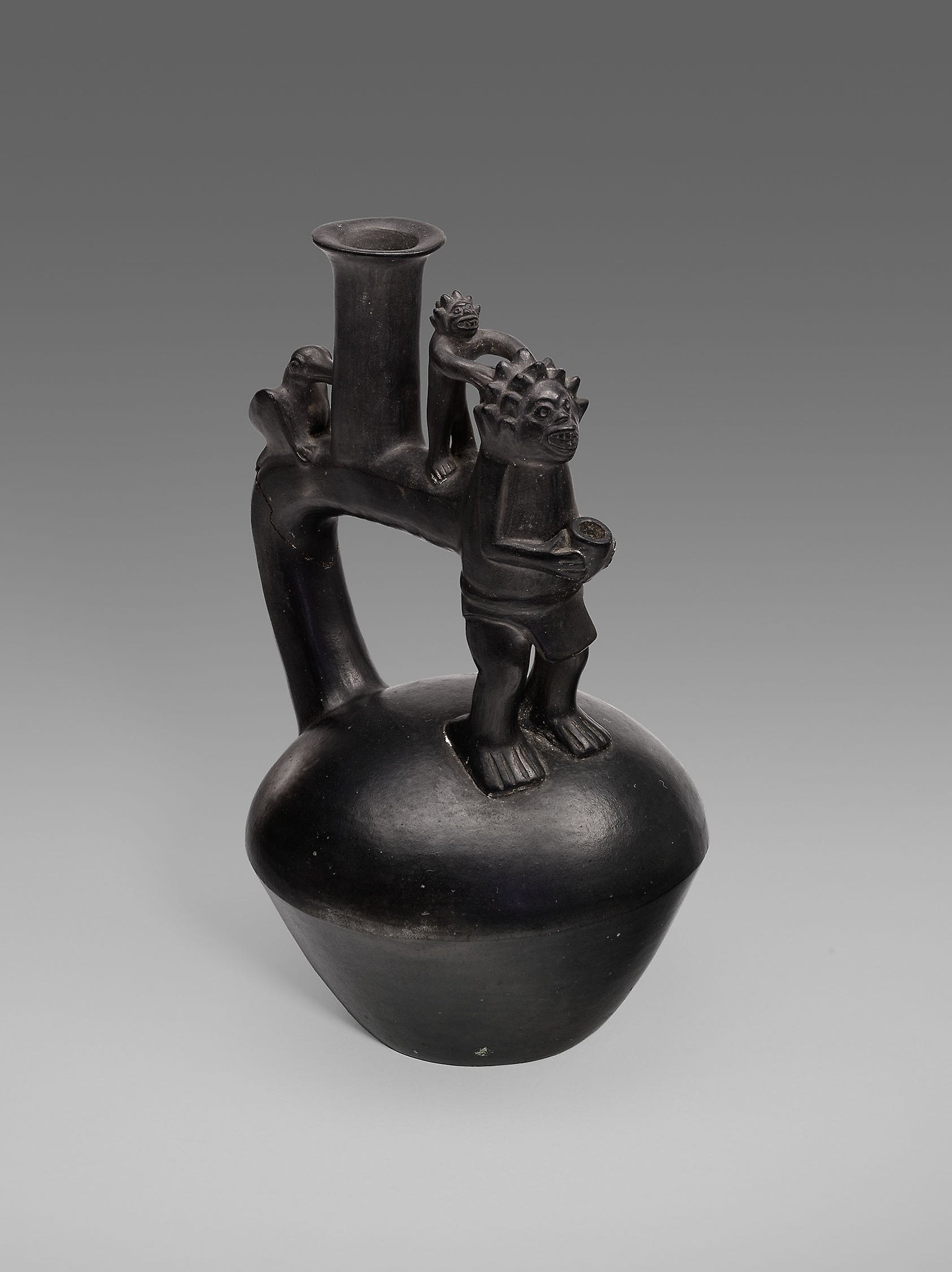 Vessel Depicting a Standing Figure with an Attendant: Chimú-Inca,16x12"(A3) Poster