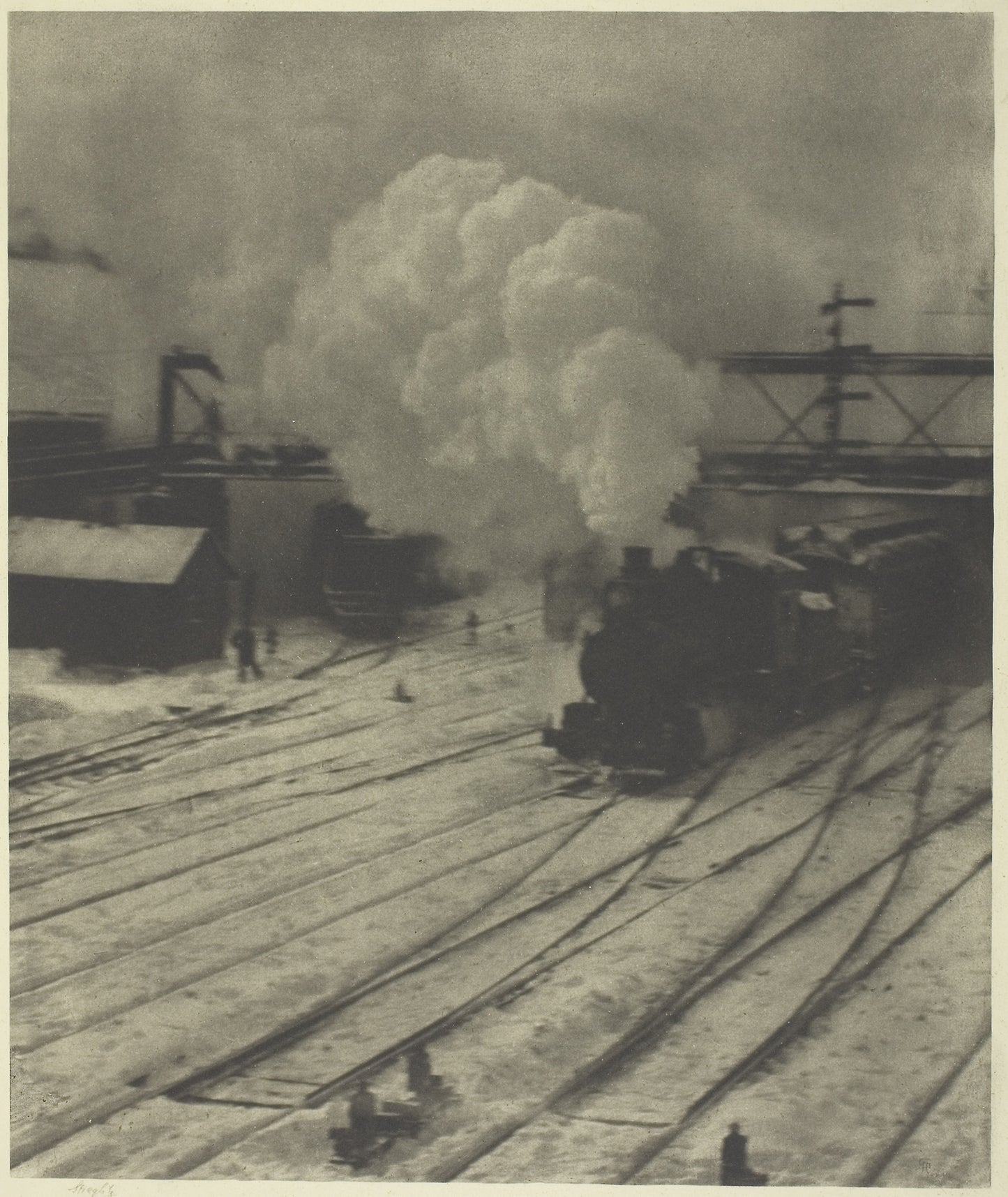 The Railroad Yard, Winter -  Alfred Stieglitz,  Poster Print Wall Art