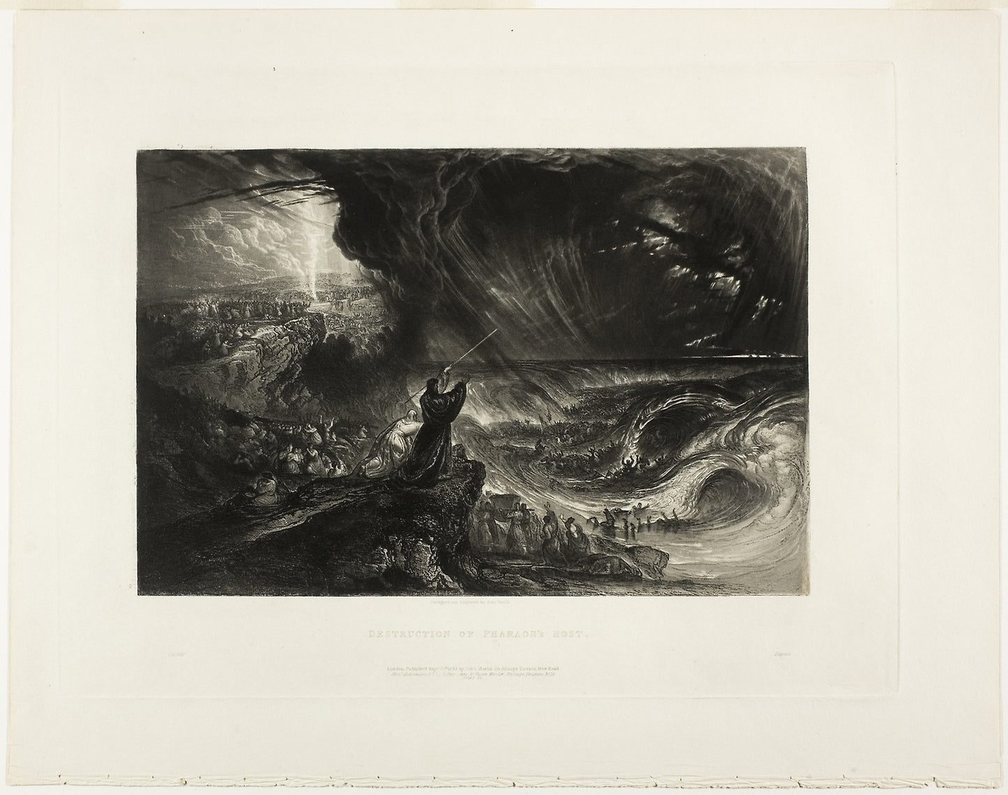 Destruction of the Pharoah's Host, from Illustrations of the Bible -  John Martin,  Poster Print Wall Art