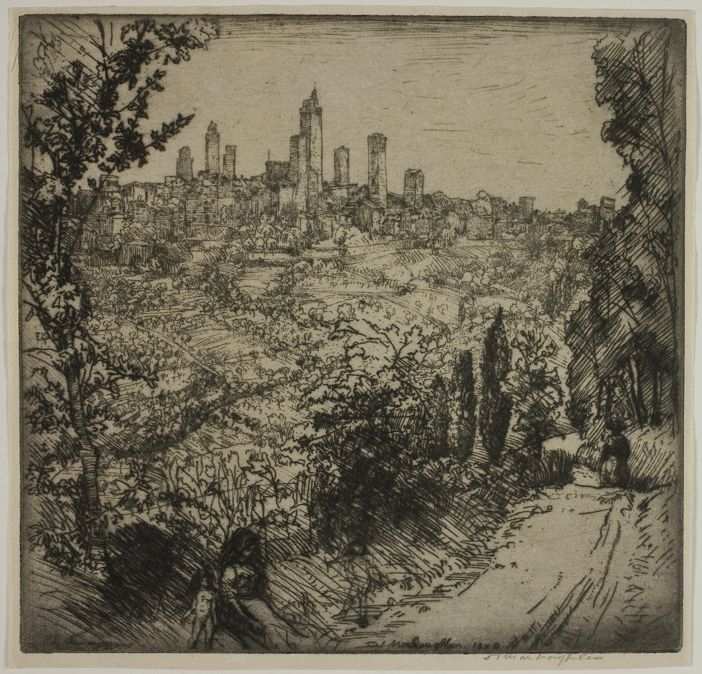 San Gimignano -  Donald Shaw MacLaughlan,  Poster Print Wall Art