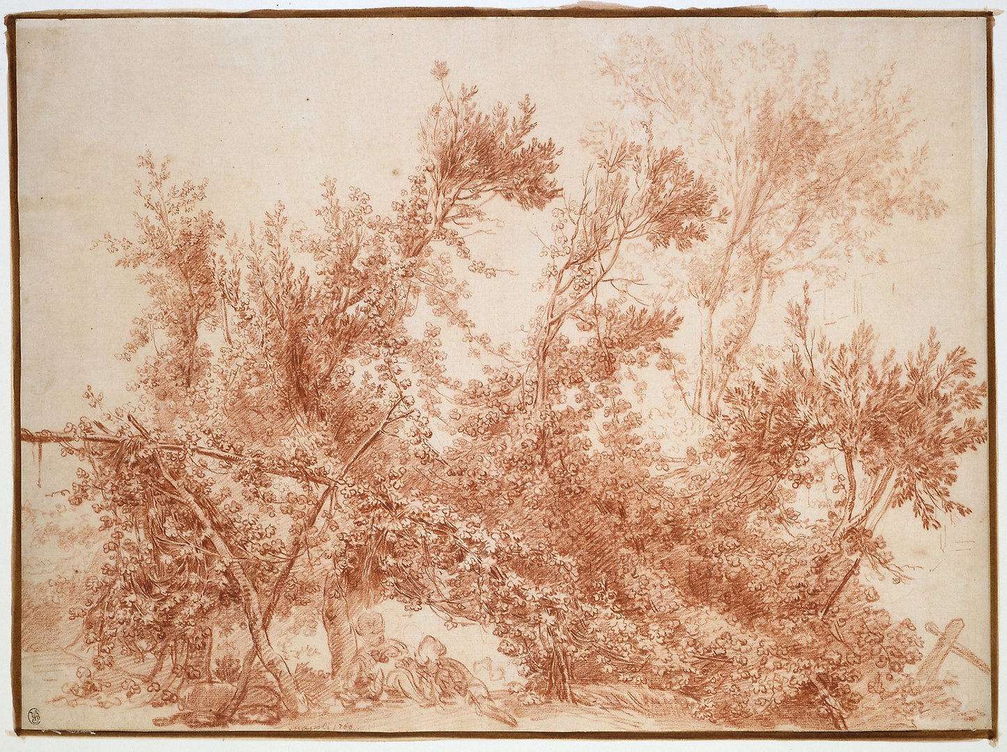 Arbor with Two Children (Le Nid d'Armour) -  Jean Honoré Fragonard,  Poster Print Wall Art