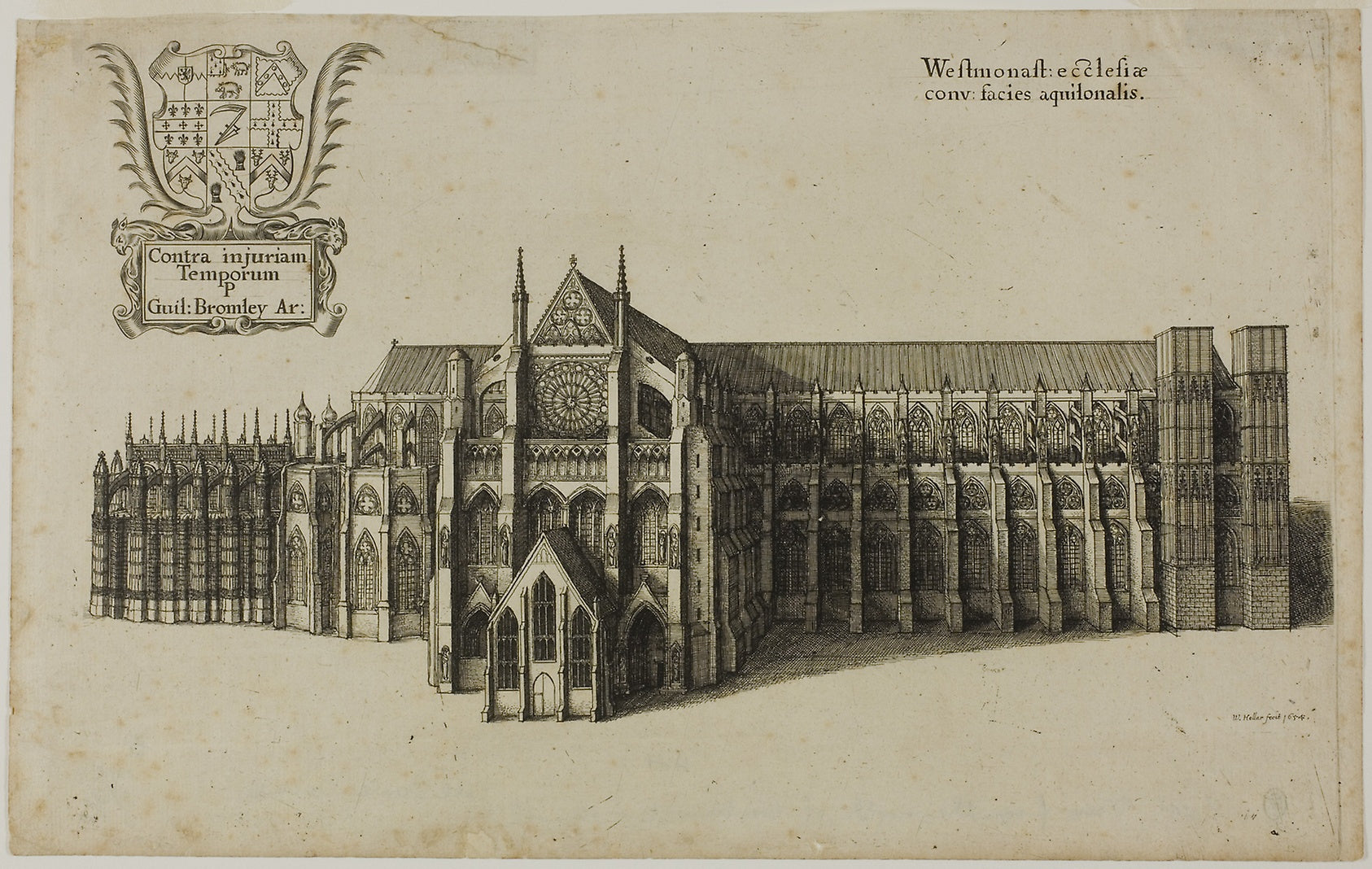 View from the North Westminster Church: Wenceslaus Hollar,16x12"(A3) Poster