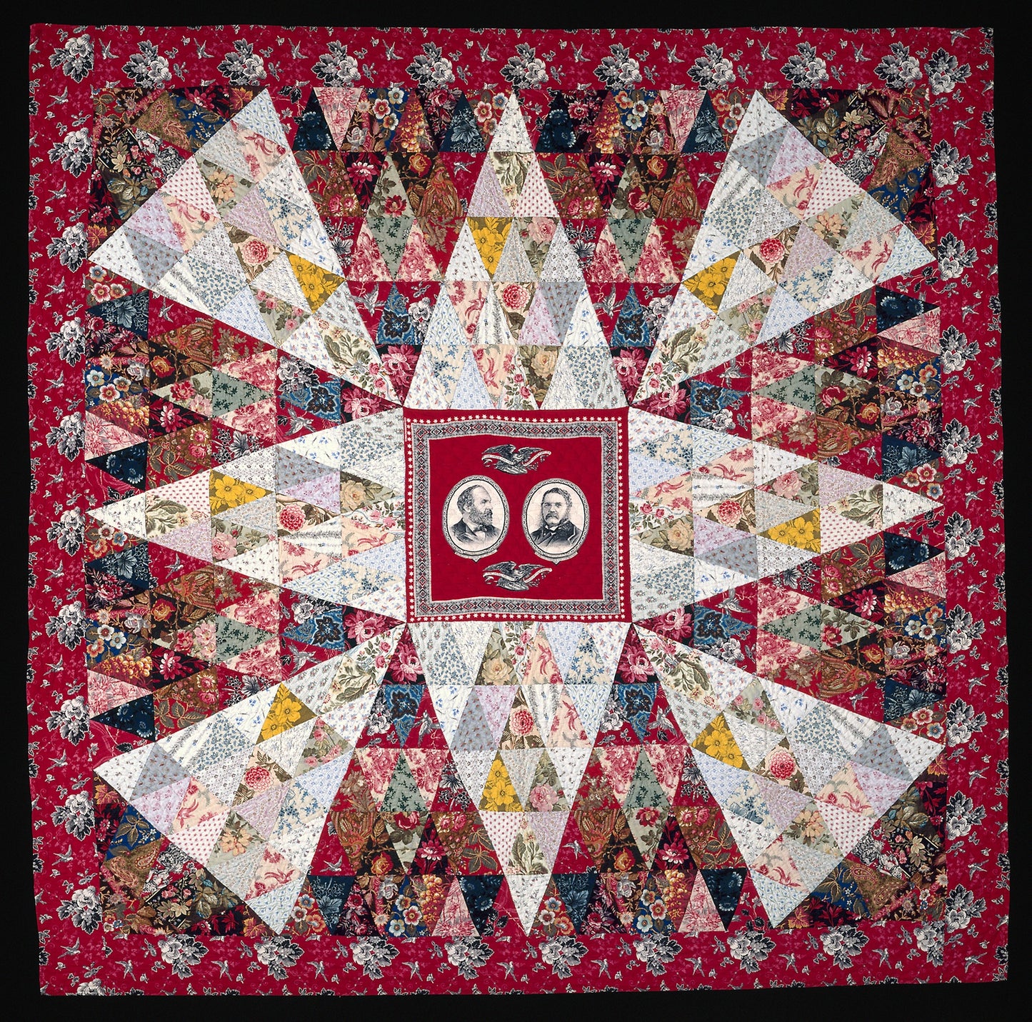 Garfield and Arthur Quilt -  Possibly Annie Ensminger Kready (American, 1871-1956) or Louisa Ensminger (American, 1850-1899),  Poster Print Wall Art