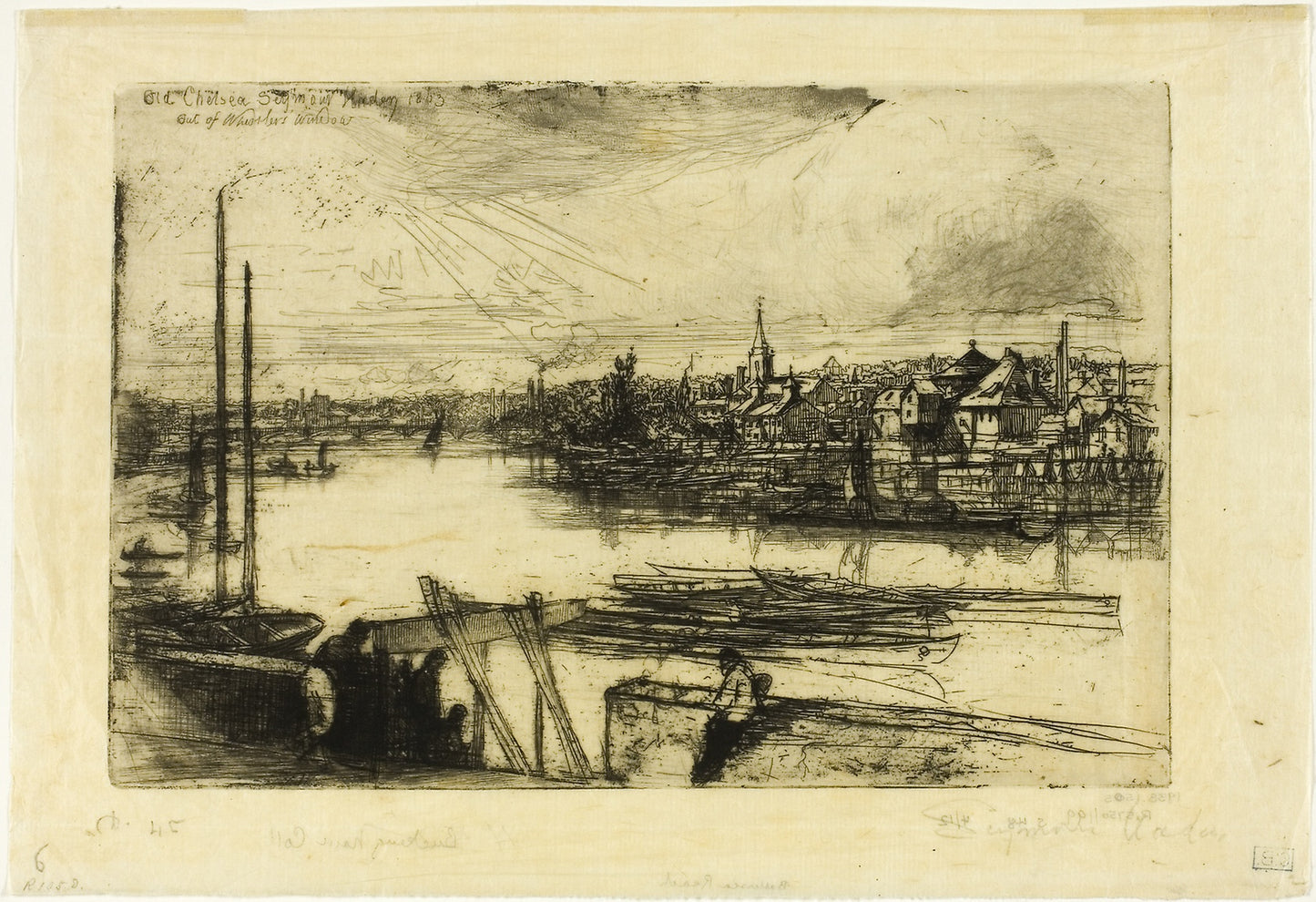 Battersea Reach -  Francis Seymour Haden,  Poster Print Wall Art