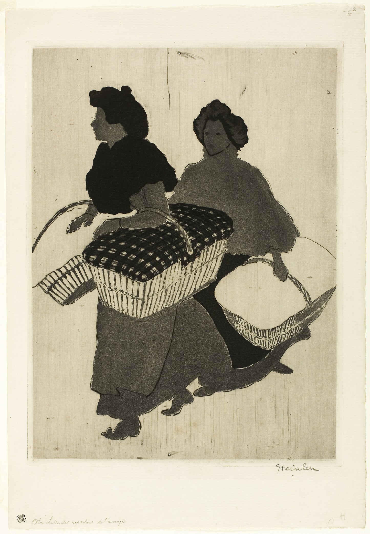 Laundresses Carrying Back Their Work -  Théophile-Alexandre Steinlen,  Poster Print Wall Art