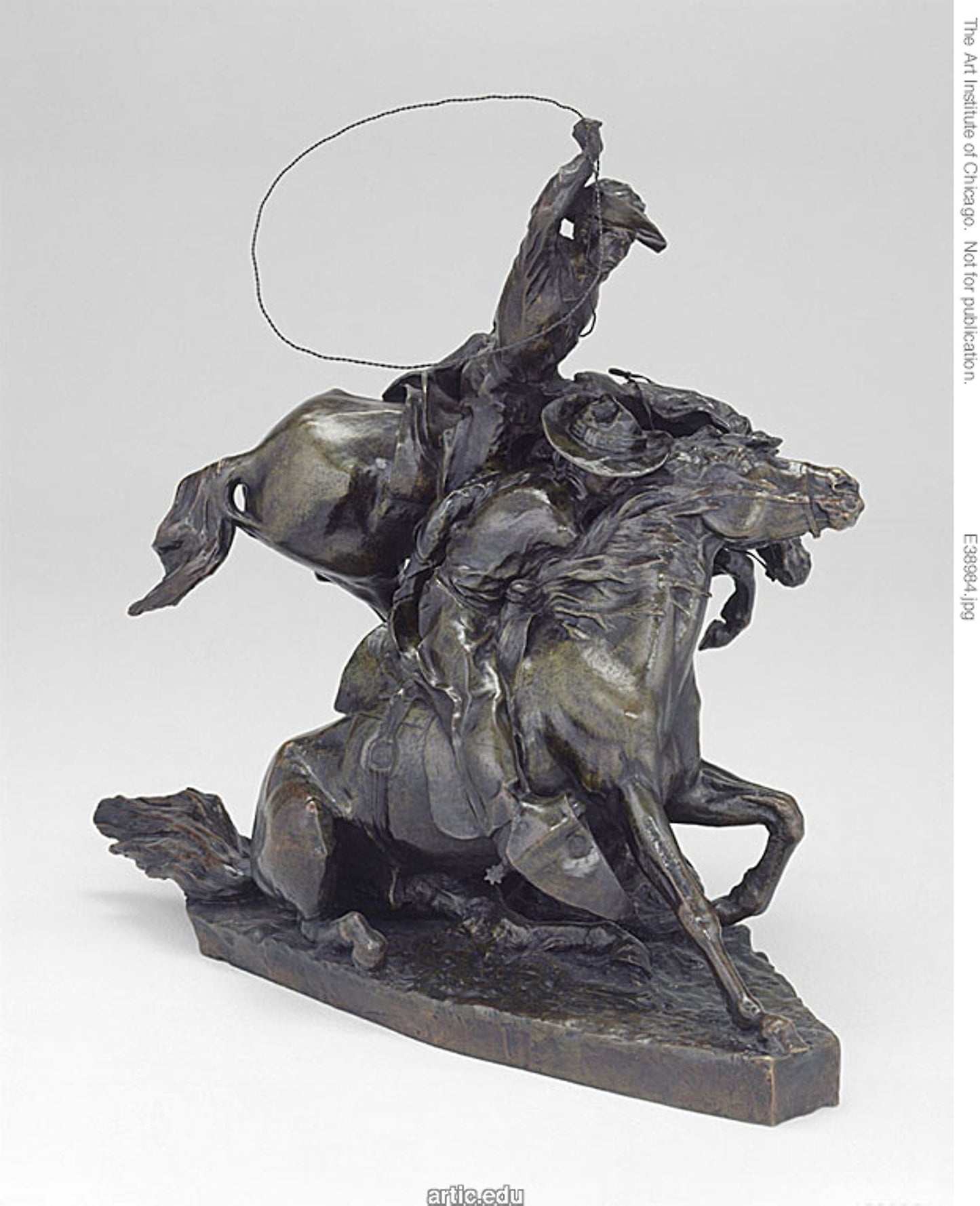 Lassoing Wild Horses -  Solon Hannibal Borglum,  Poster Print Wall Art