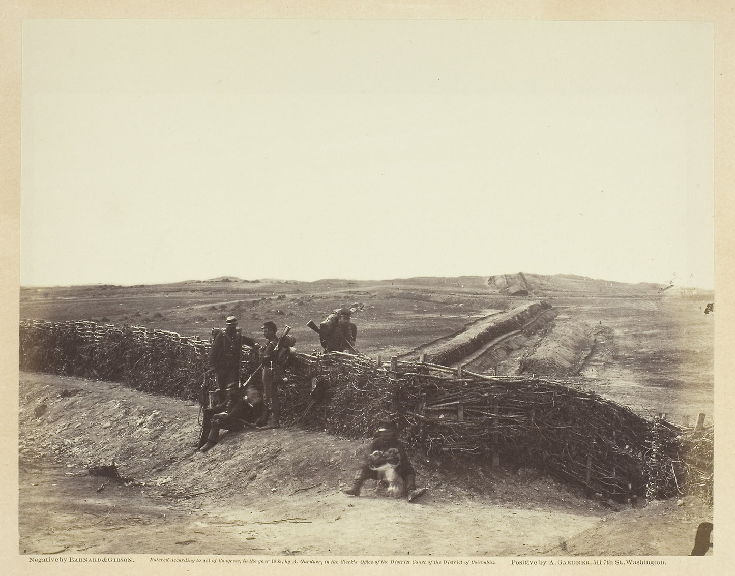 Fortifications on Heights of Centreville, Virginia -  Barnard and Gibson ,  Poster Print Wall Art