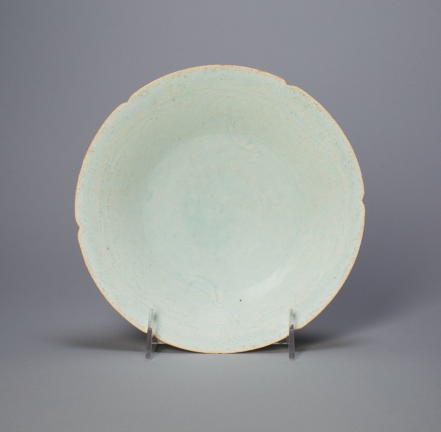 Foliate Bowl with Fish and Waves -  China,  Poster Print Wall Art