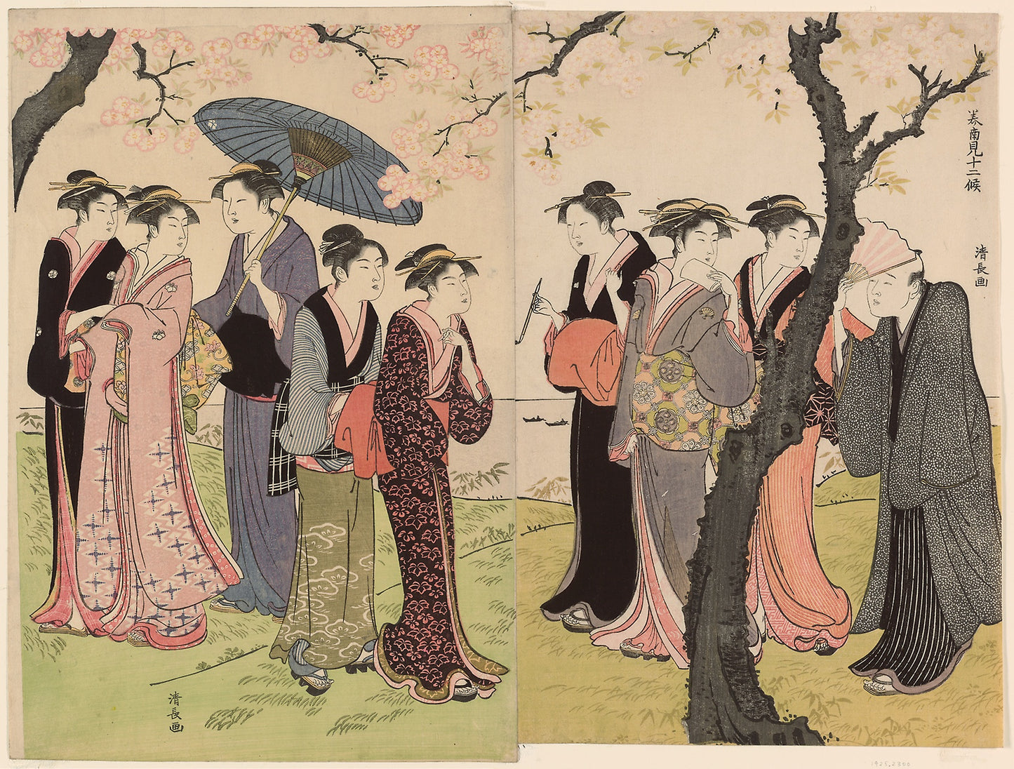 The Third Month (Sangatsu), from the series "Twelve Months in the South (Minami juni ko)" -  Torii Kiyonaga,  Poster Print Wall Art