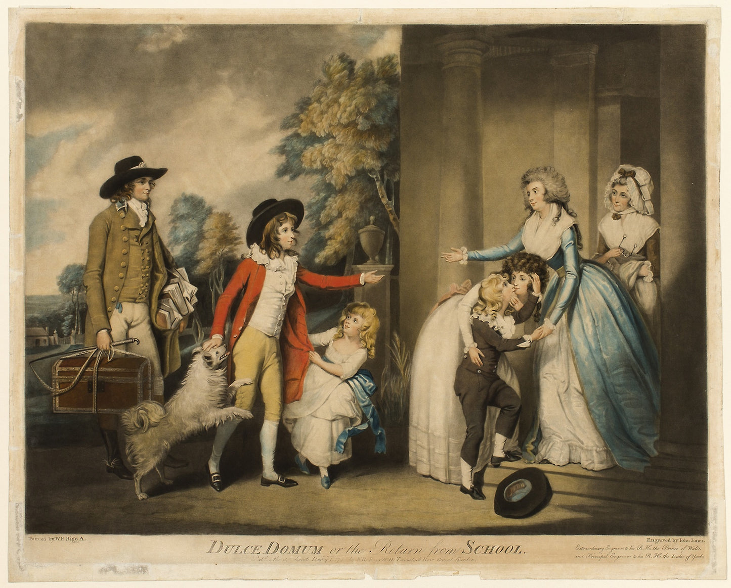 Dulce Domum, or the Return from School -  John Jones (English, 1745-1797),  Poster Print Wall Art