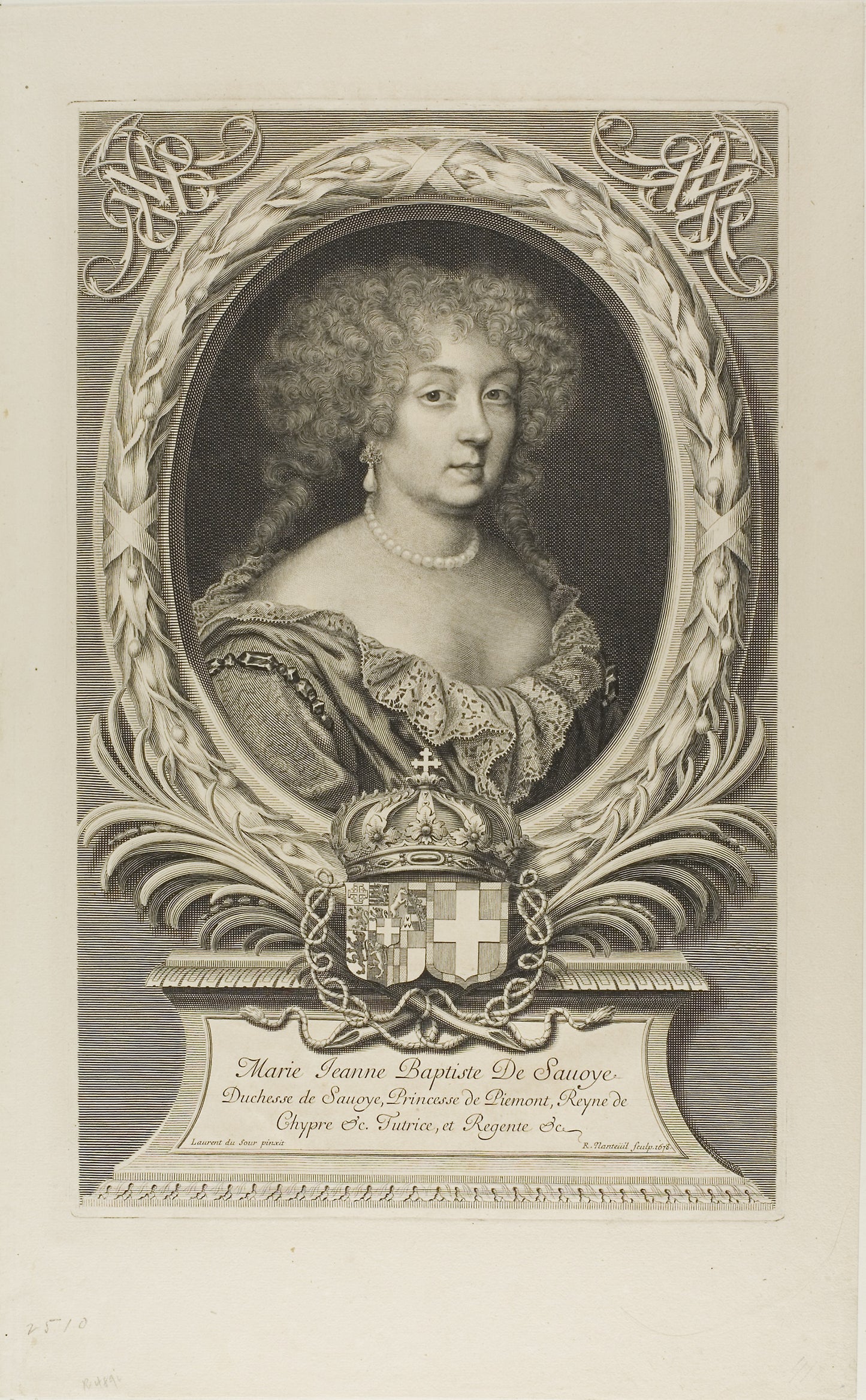 Marie Jeanne Baptiste, Duchess de Savoye -  Robert Nanteuil,  Poster Print Wall Art