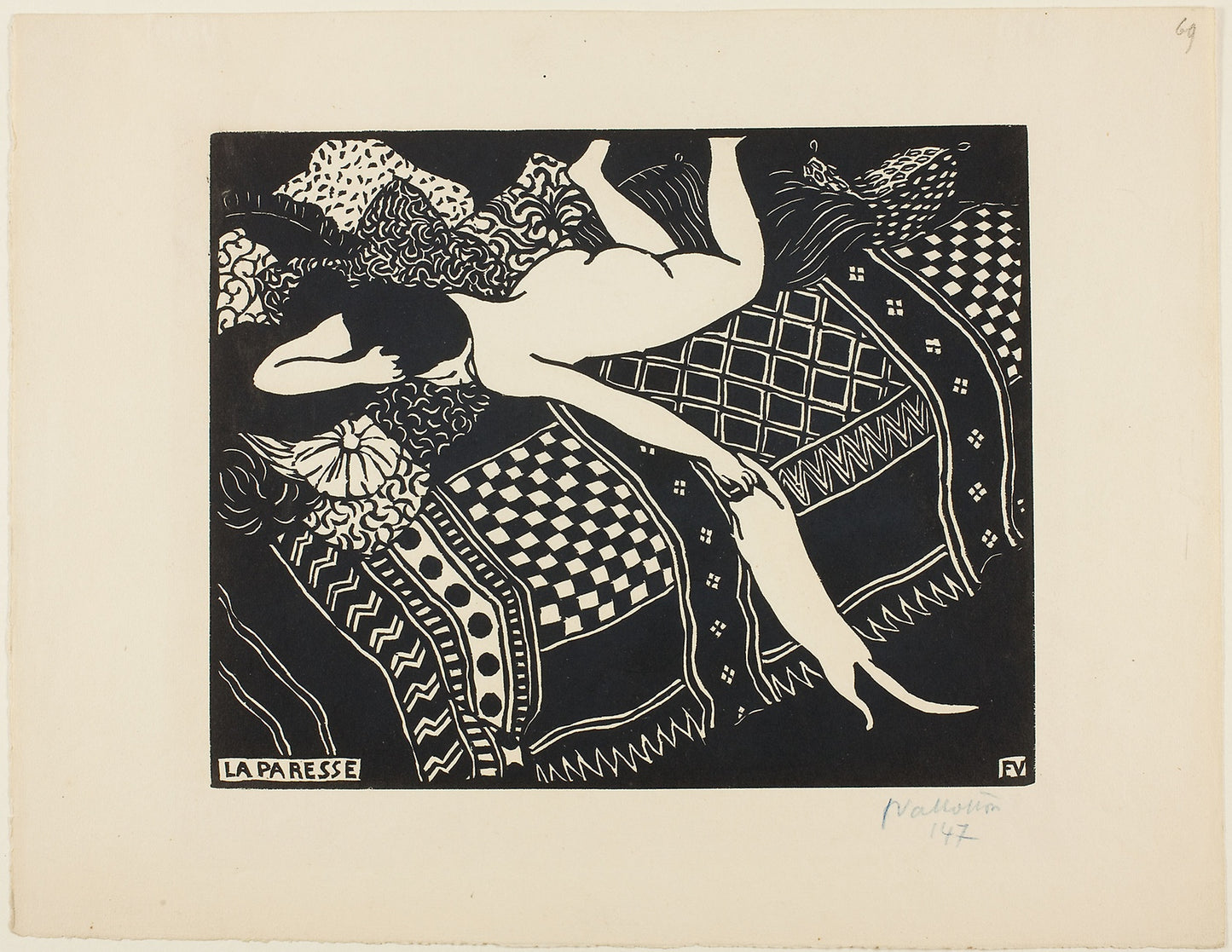 Laziness -  Félix Edouard Vallotton,  Poster Print Wall Art