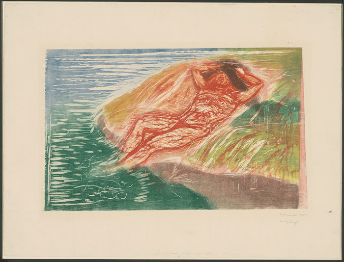Sunbathing I: Edvard Munch,16x12