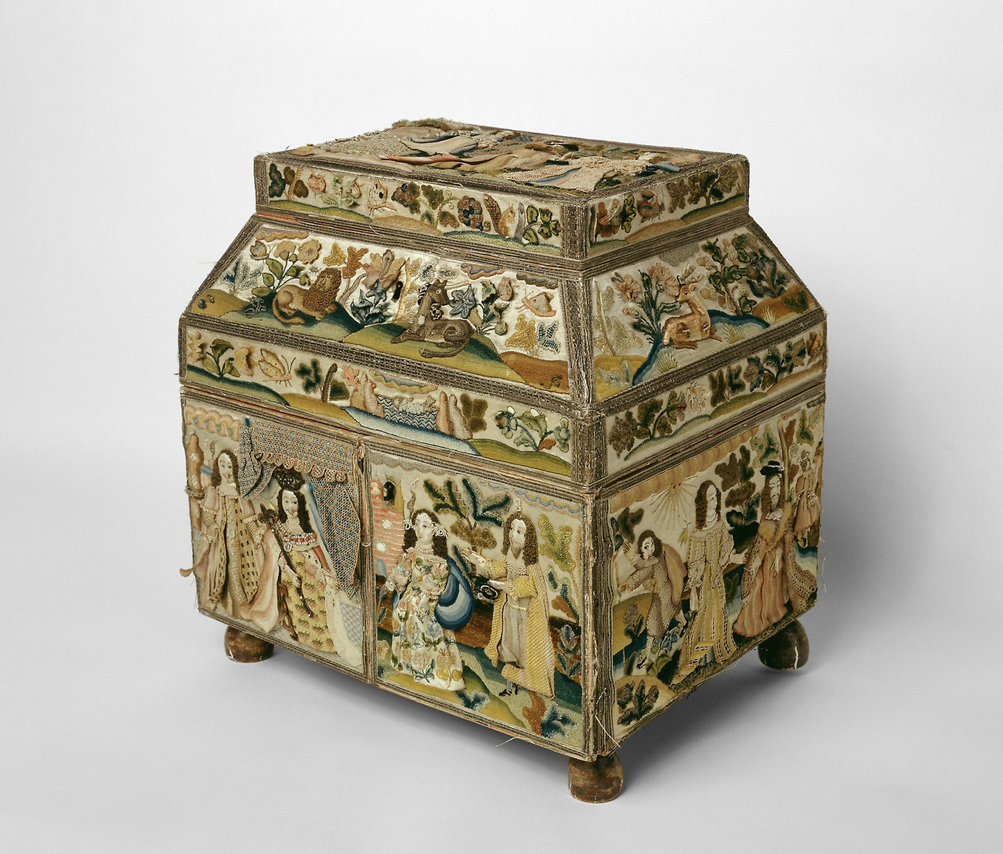 Casket Depicting Scenes from the Old Testament -  Made -  Rebecca Stonier Plaisted (English, active, c. 1668),  Poster Print Wall Art