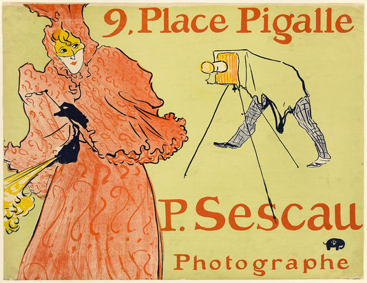The Photographer Sescau: Henri de Toulouse-Lautrec,16x12"(A3) Poster
