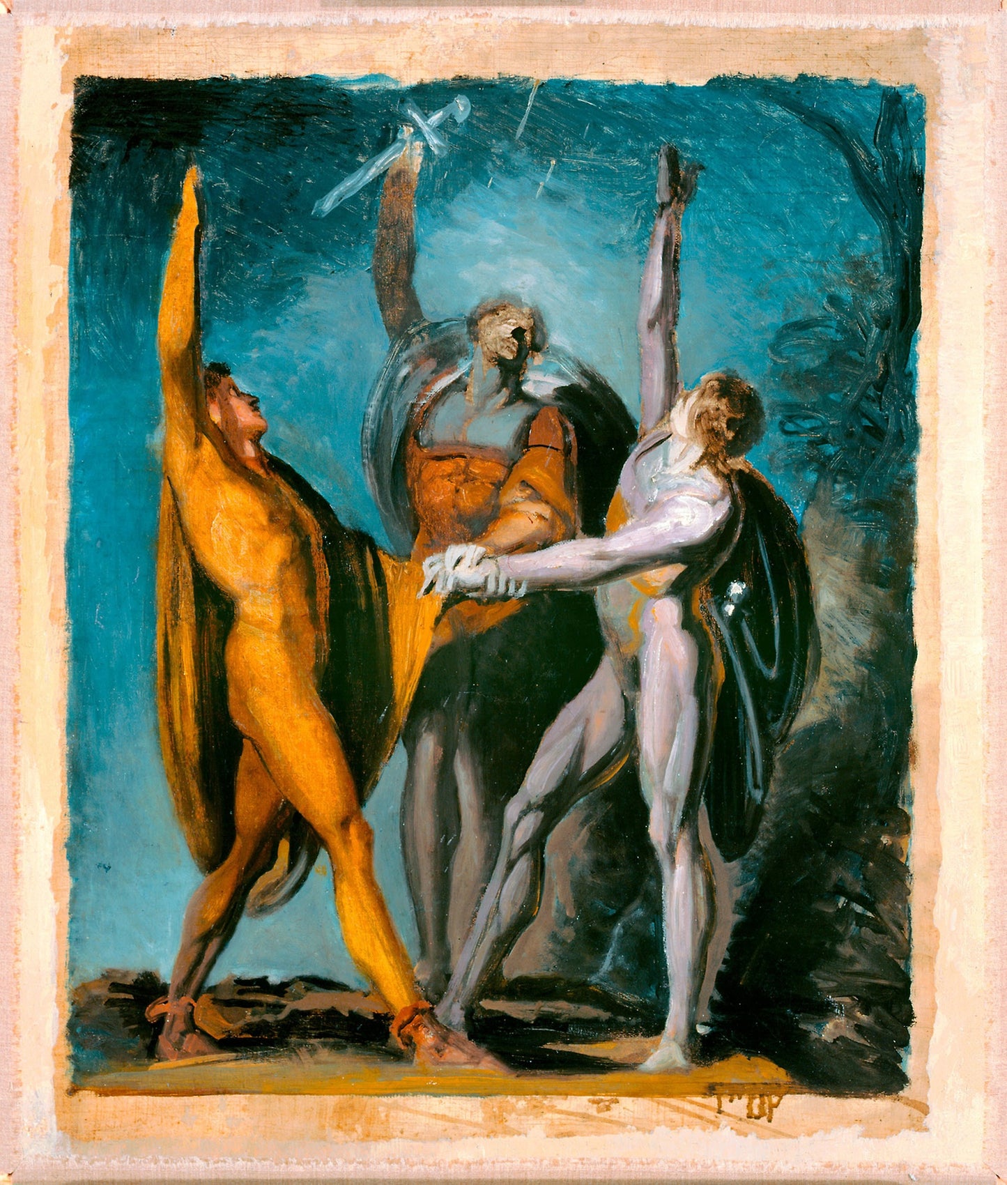 Sketch for "Oath on the Rütli," Female Figure (verso) -  Henry Fuseli,  Poster Print Wall Art