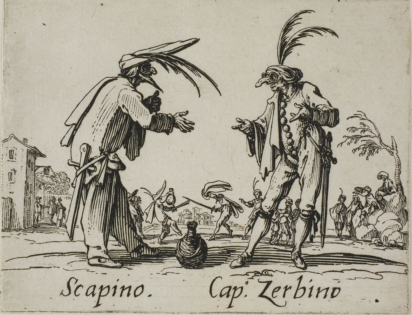 Bello Sguardo - Couiello, from Balli di Sfessania -  Jacques Callot,  Poster Print Wall Art