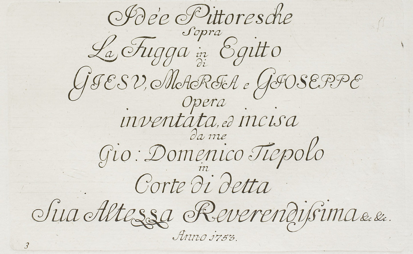 Title Page to The Flight into Egypt -  Giovanni Domenico Tiepolo,  Poster Print Wall Art