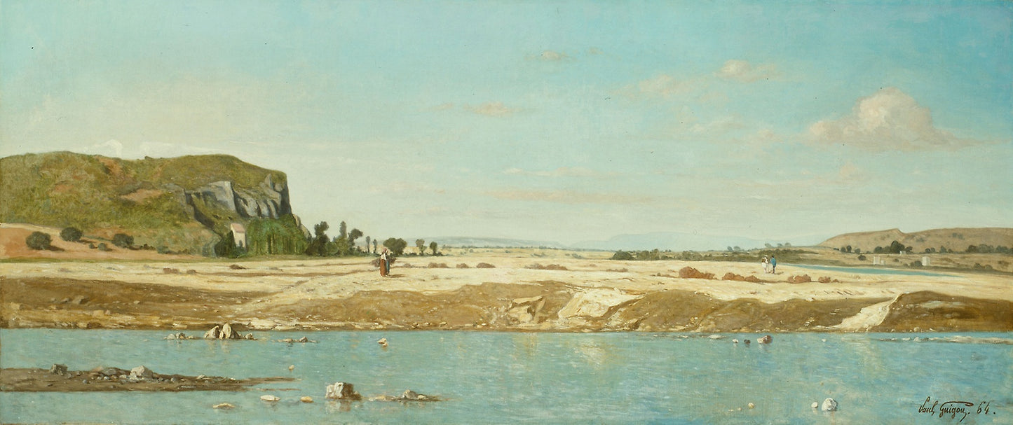 The Banks of the River Durance at Saint Paul -  Paul Camille Guigou,  Poster Print Wall Art