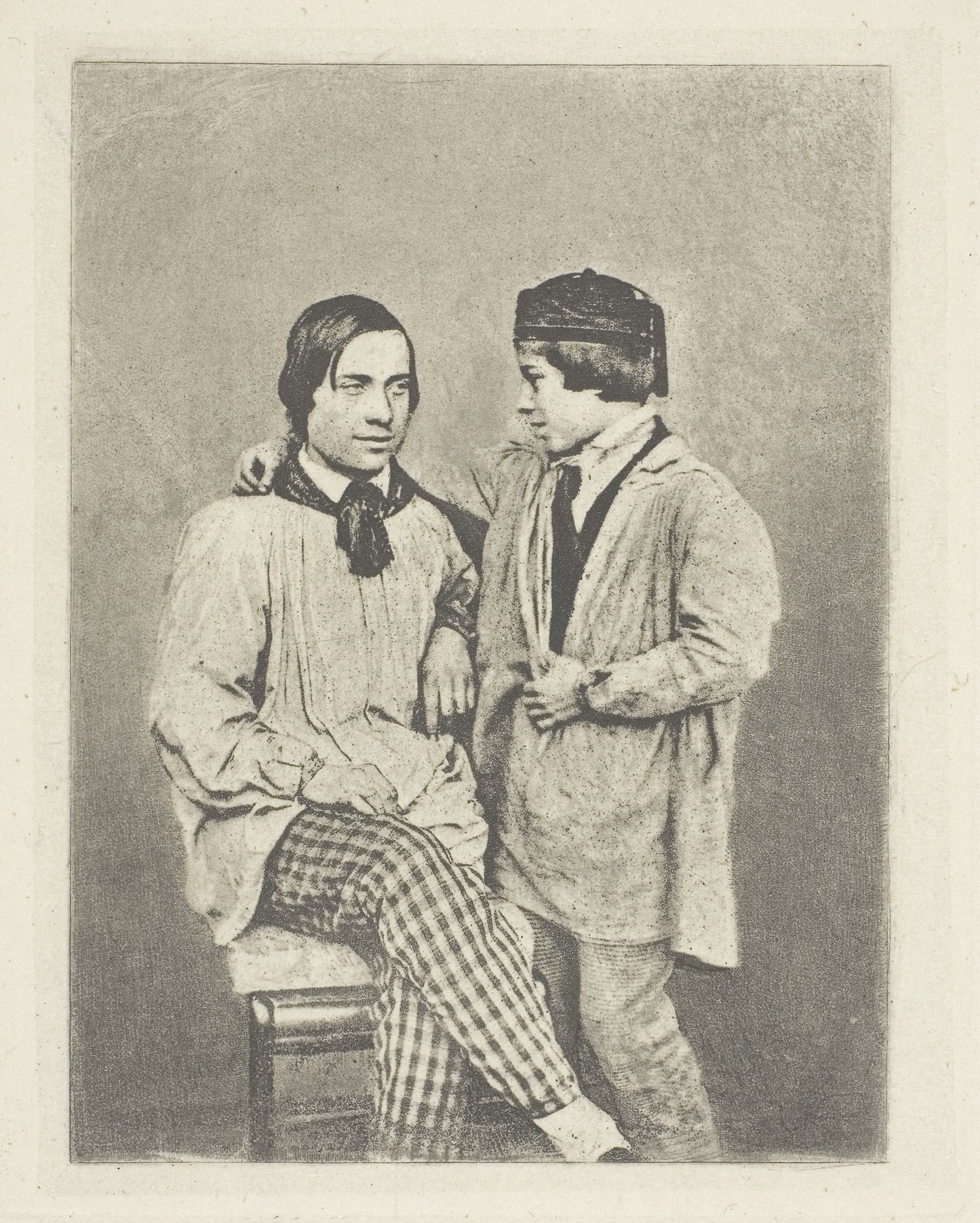 Peasant Father and His Son -  Armand-Hippolyte-Louis Fizeau,  Poster Print Wall Art