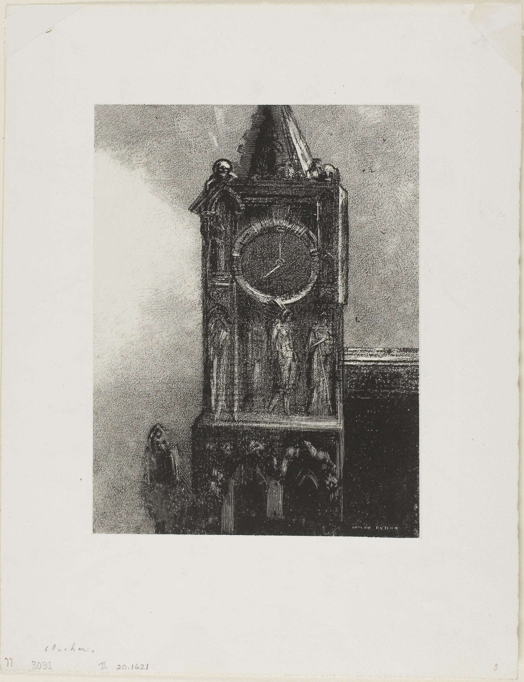 A Bell in the Tower Was Ringing the Hour, plate 4 from Edmond Picard's Le Jure: Odilon Redon,16x12"(A3) Poster