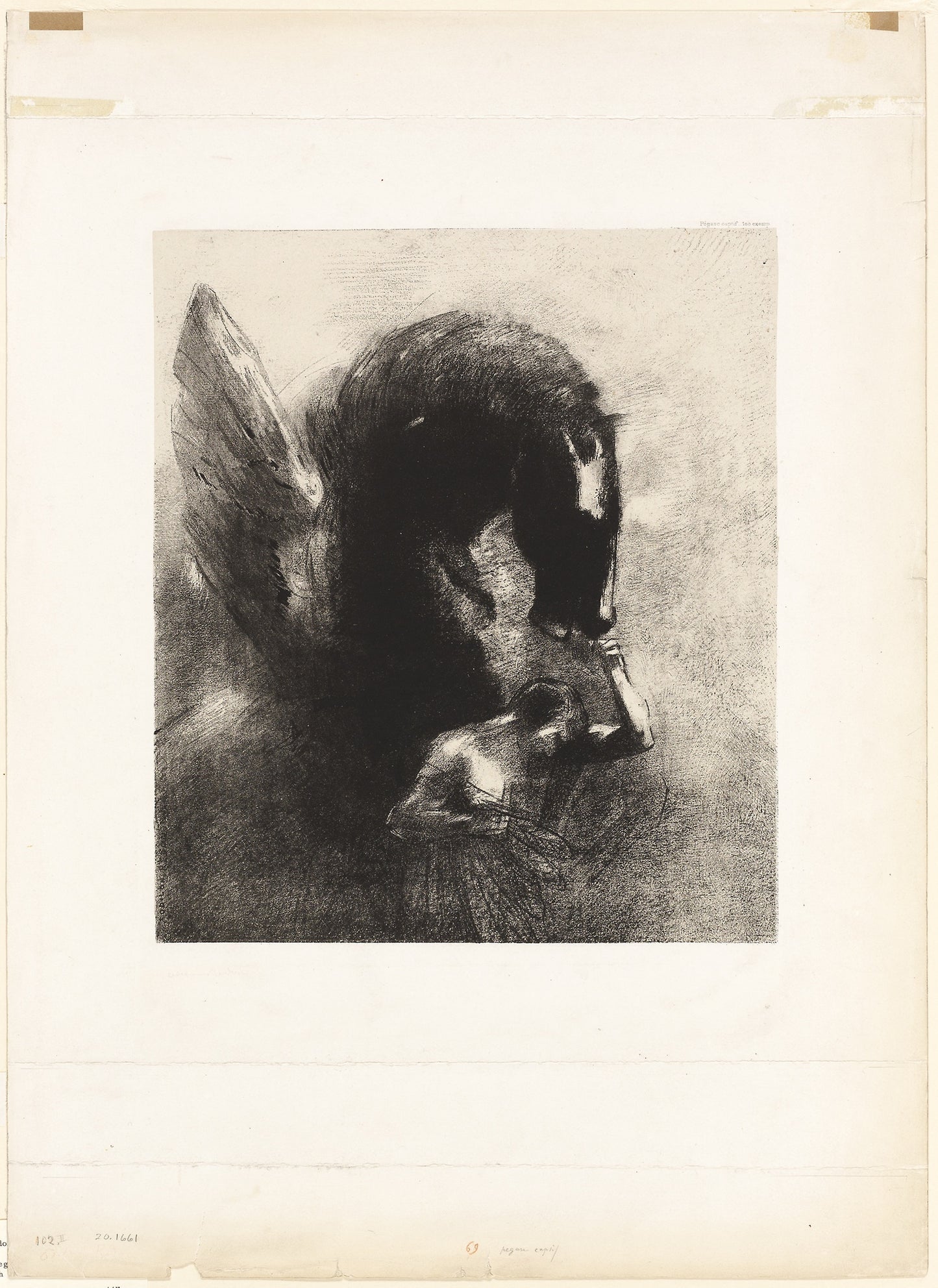 Captive Pegasus -  Odilon Redon,  Poster Print Wall Art