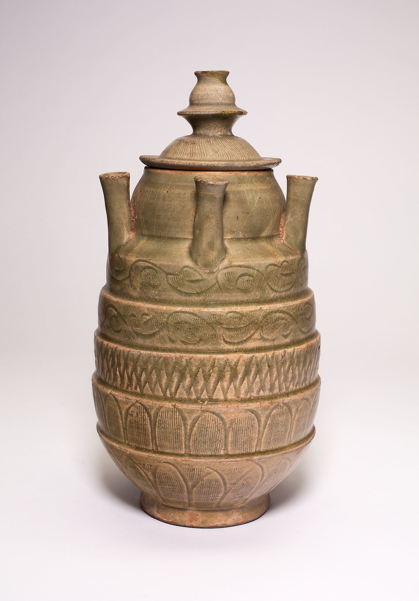 Covered Ewer with Spouts -  China,  Poster Print Wall Art