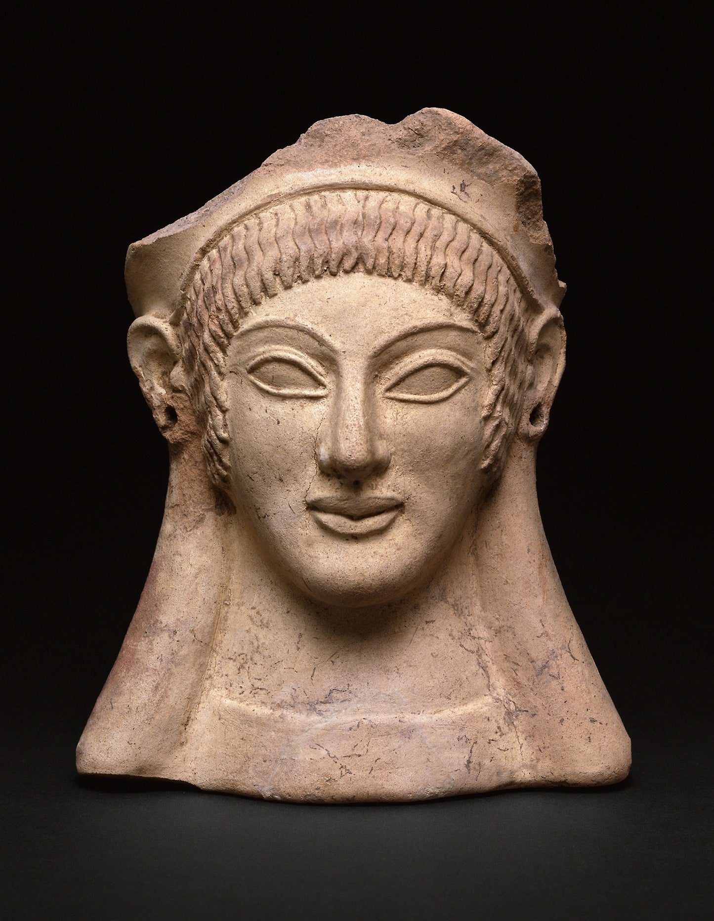 Votive (Gift) in the Shape of a Woman's Head -  Etruscan; possibly Veii,  Poster Print Wall Art