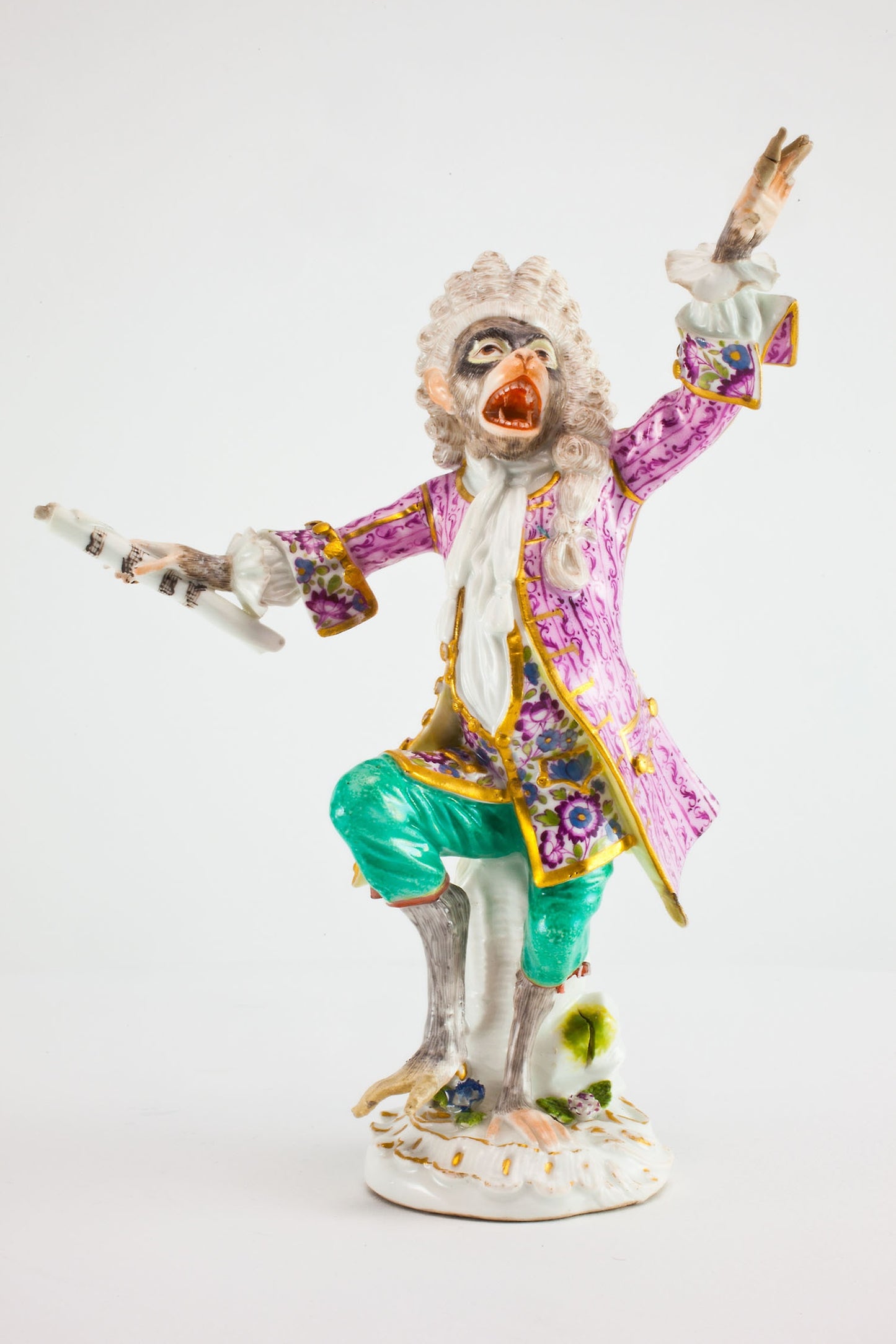 Conductor for the Monkey Band -  Germany, Meissen,  Poster Print Wall Art