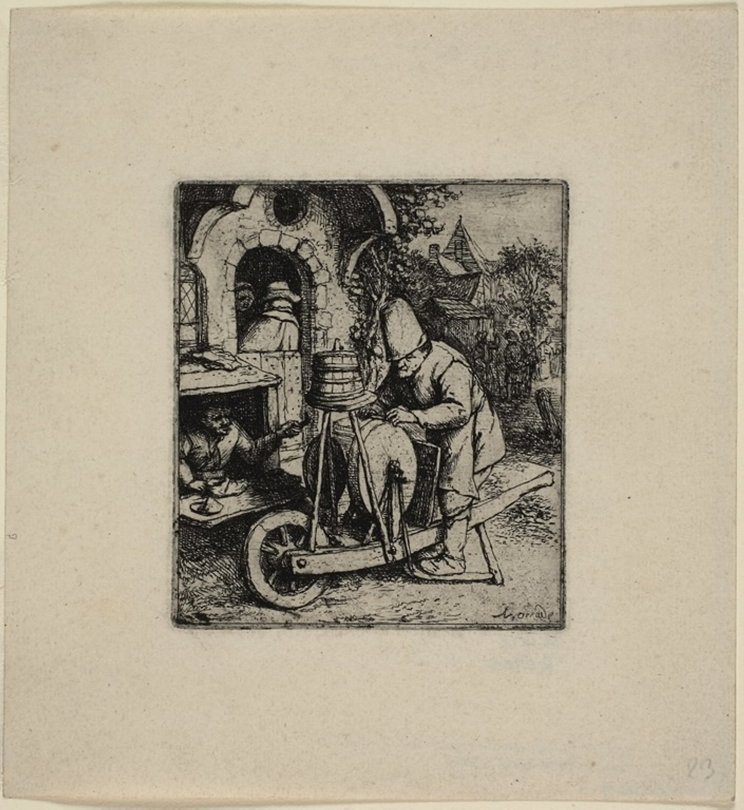 The Knifegrinder: Adriaen van Ostade, Poster Print Wall Art