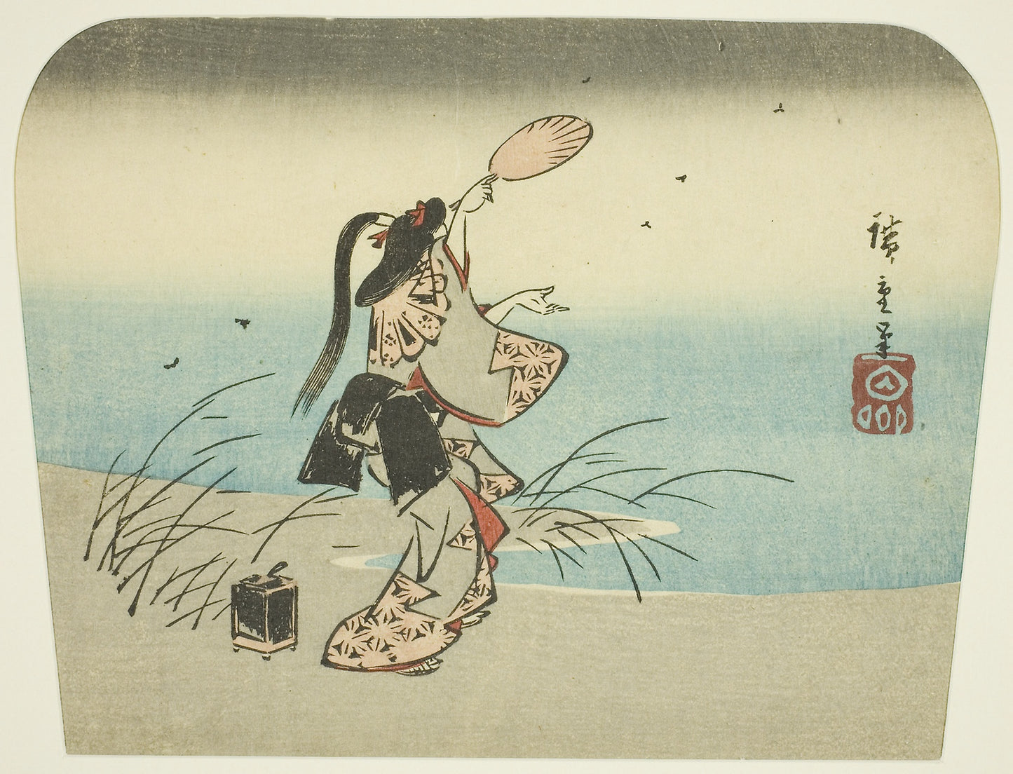 Catching fireflies -  Utagawa Hiroshige ?? ??,  Poster Print Wall Art