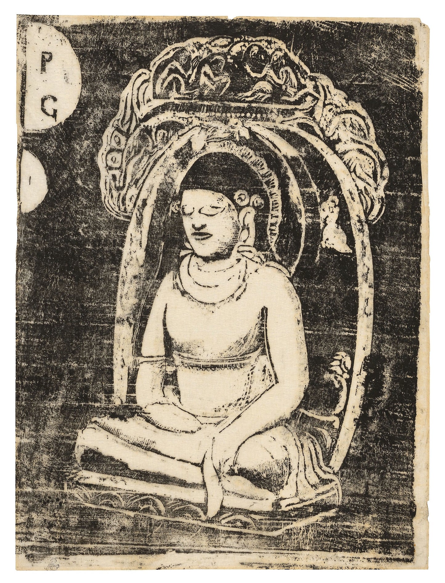 Buddha, from the Suite of Late Wood-Block Prints: Paul Gauguin,16x12"(A3) Poster