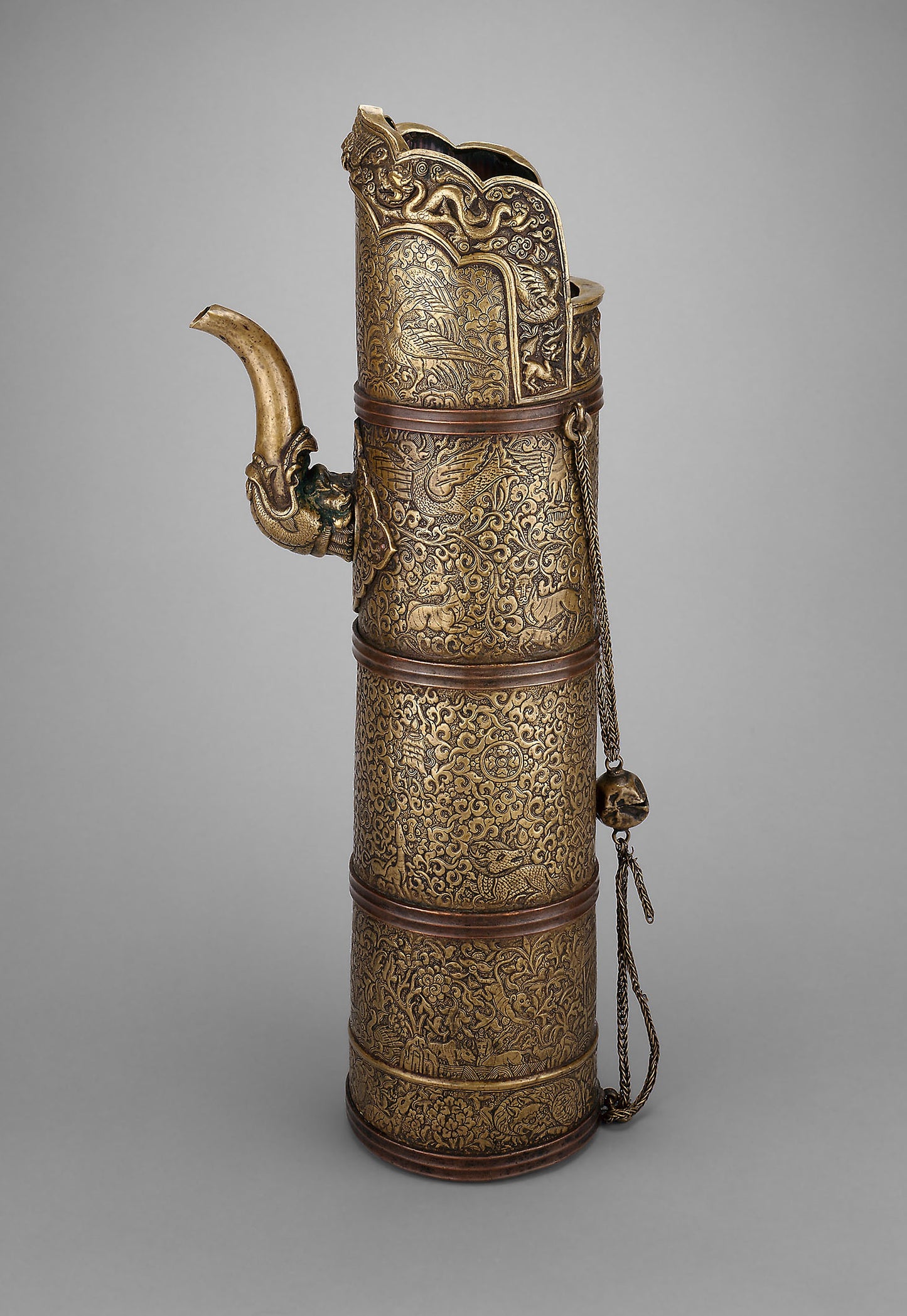 Ewer with Crocodile (Makara) Spout -  Eastern Tibet,  Poster Print Wall Art