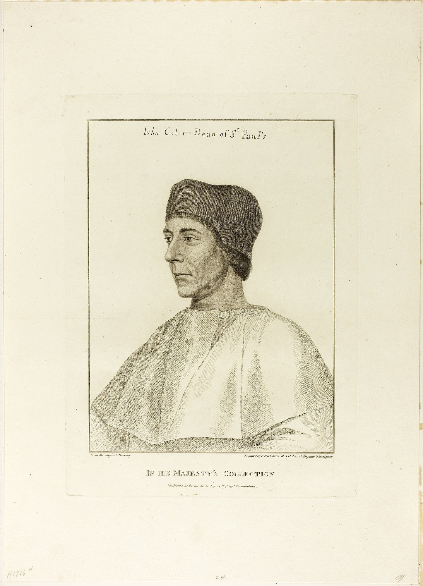 John Colet -  Francesco Bartolozzi (Italian, 1727-1815),  Poster Print Wall Art