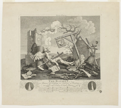 Tailpiece, or the Bathos: William Hogarth,16x12"(A3) Poster