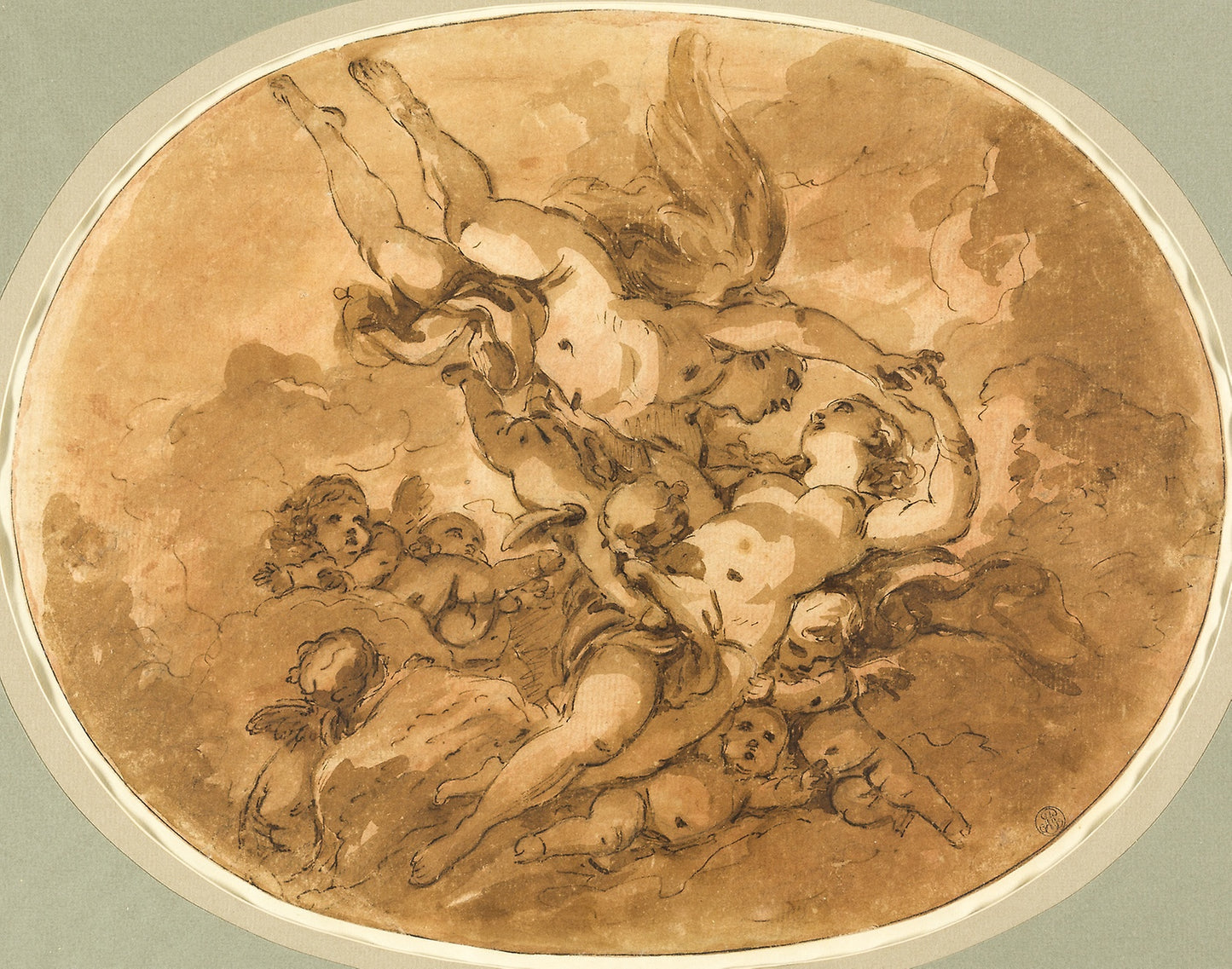 Eros and Psyche -  Design for a Ceiling -  François Boucher,  Poster Print Wall Art