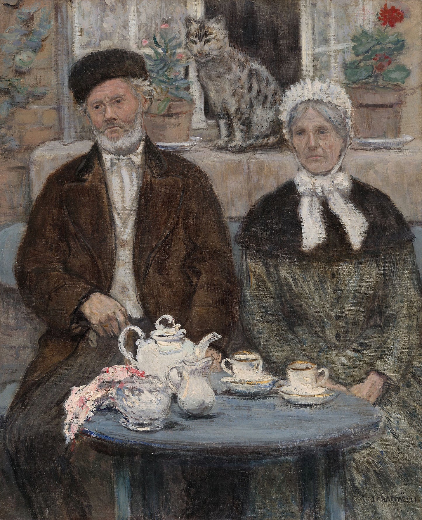 Afternoon Tea -  Jean François Raffaëlli,  Poster Print Wall Art