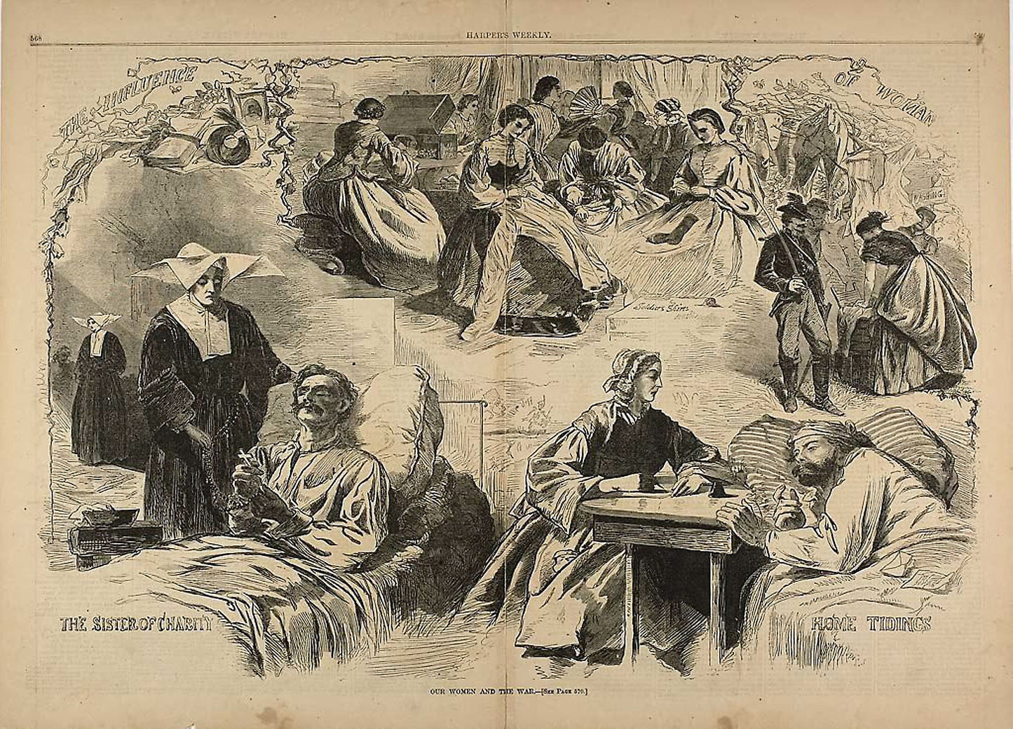 Our Women in the War -  Winslow Homer (American, 1836-1910),  Poster Print Wall Art