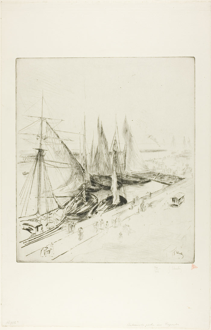 Fishing Boats of Tréport: Gustave Leheutre,16x12