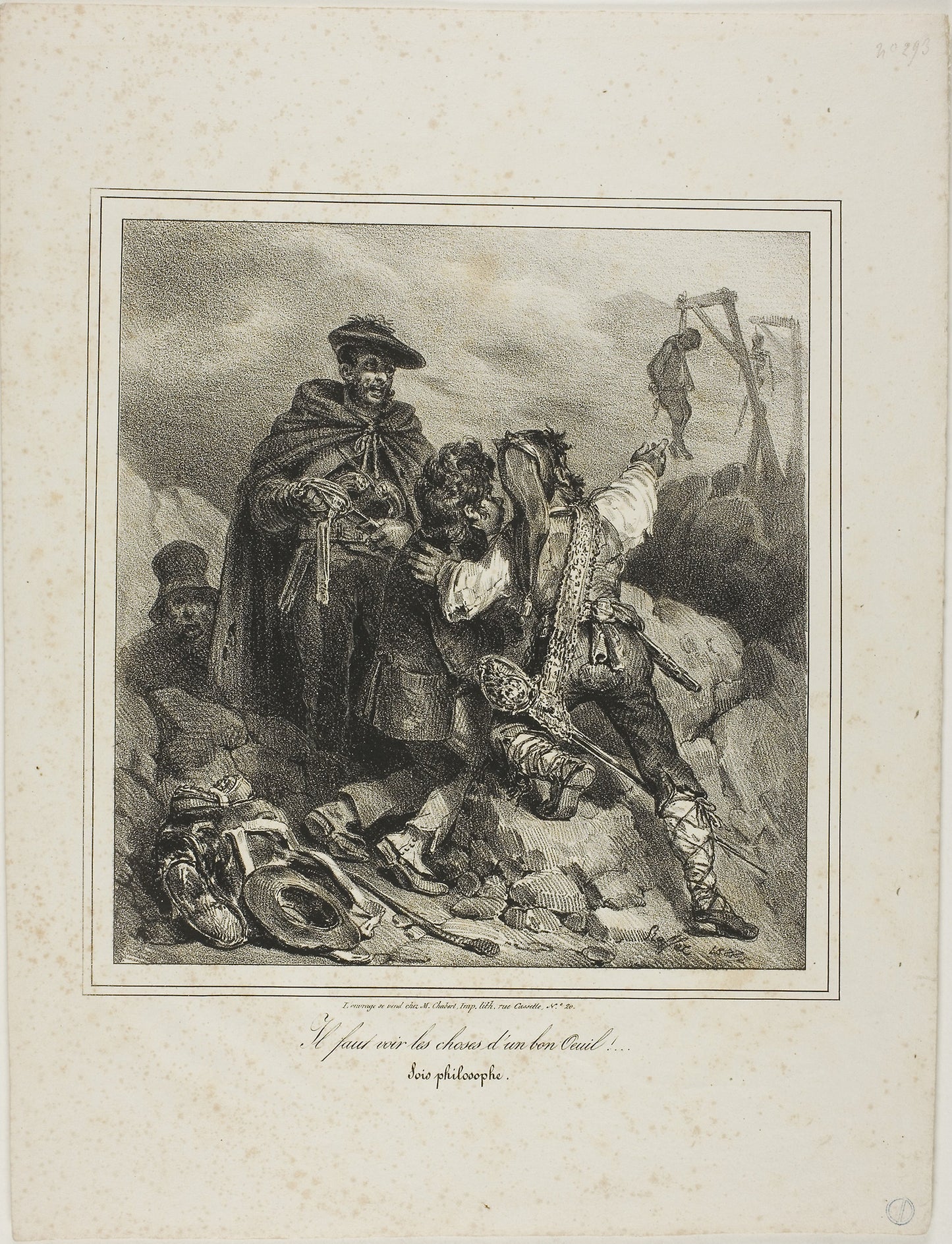 He must see things favorably! -  Denis Auguste Marie Raffet,  Poster Print Wall Art