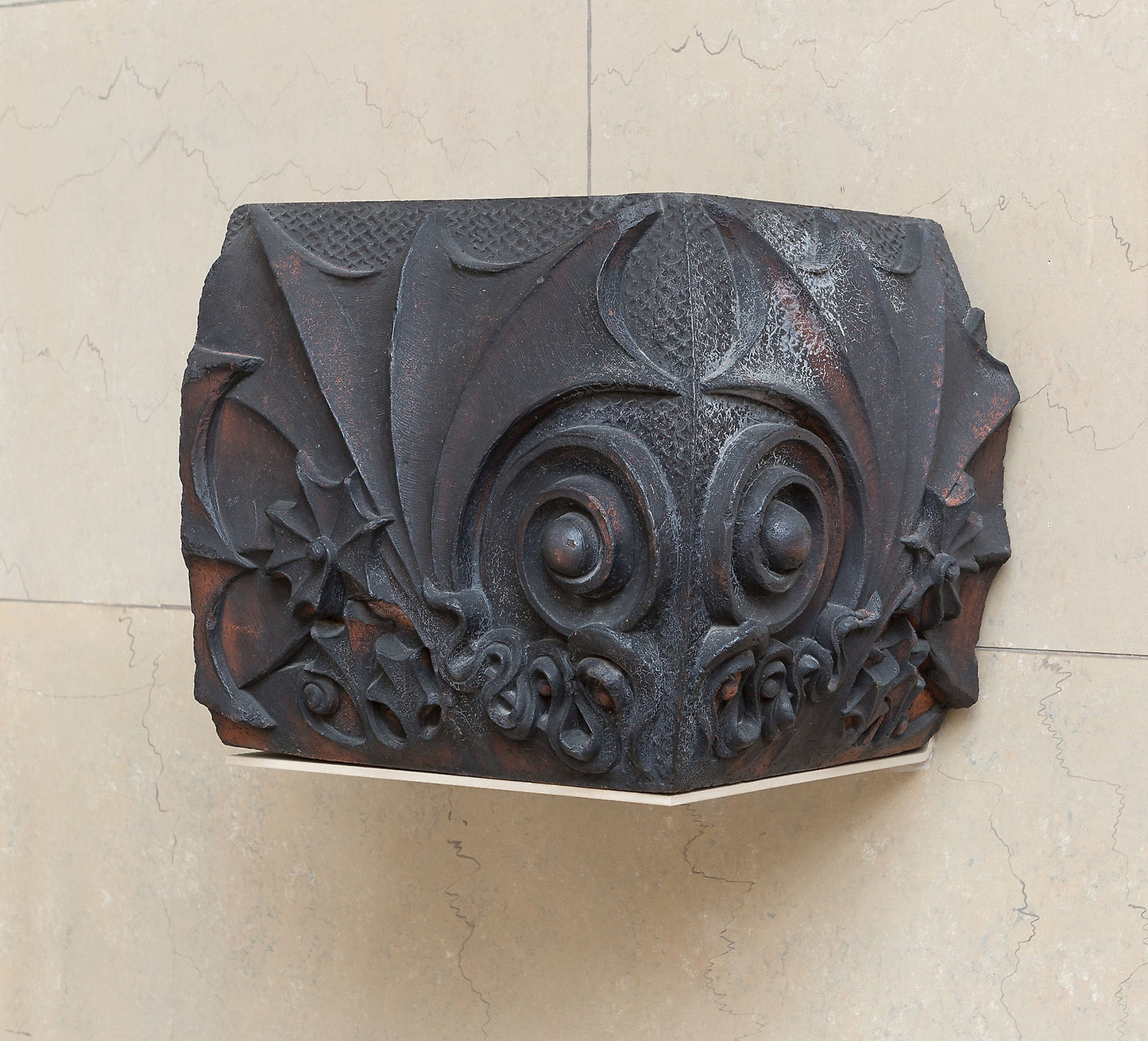 Benjamin Lindauer House, 3312 South Wabash, Chicago, Illinois: Corner Piece from a Chimney Stringcourse: Adler & Sullivan , Poster Print Wall Art